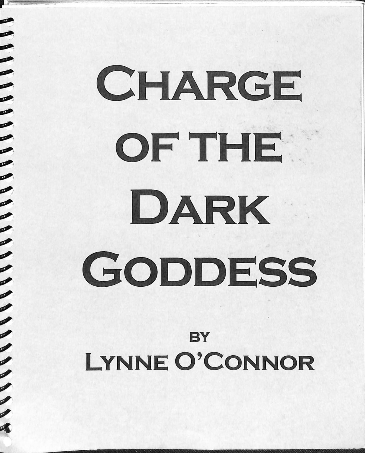 Charge of the Dark Goddess by Lynne O’Connor